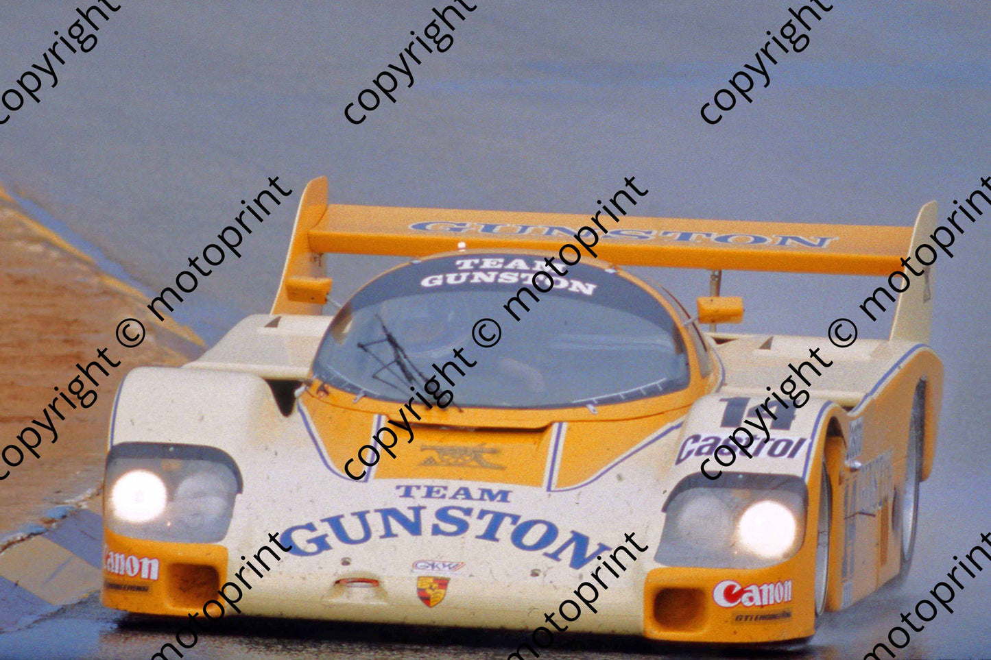 1983 Castrol 1000 14 rain Jonathan Palmer Jan Lammers Porsche 956 scanned 20x30cm size (courtesy Roger Swan) (2)