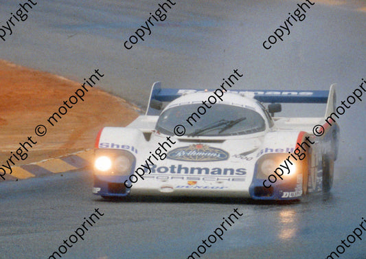 1983 Castrol 1000 1 Jackie Ickx (in car) Jochen Mass Porsche 956 scanned 20x30cm size (courtesy Roger Swan)(1)
