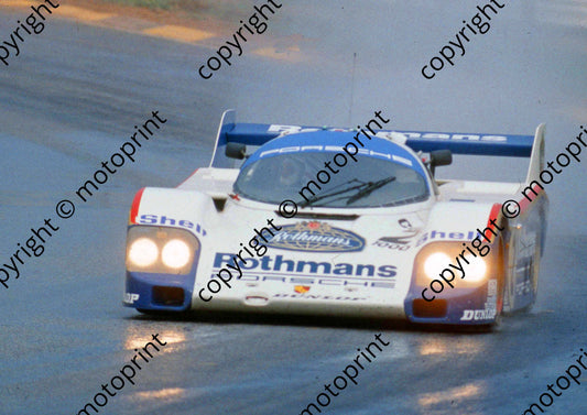 1983 Castrol 1000 2 rain Derek Bell (in car) Stefan Bellof Porsche 956 scanned 20x30cm size (courtesy Roger Swan)1)
