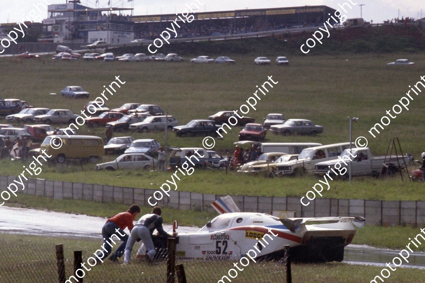 1983 Castrol 1000 52 f rain, off at Barbeque Nicola Bianco  Fausto Carello Lancia LC1 (courtesy Roger Swan) (3)