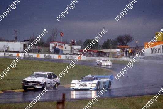 1983 Castrol 1000 80 rain Formato Van Zyl Alfa GTV6, 16 Van der Merwe Duxbury Martin Porsche 956 (courtesy Roger Swan) (74)