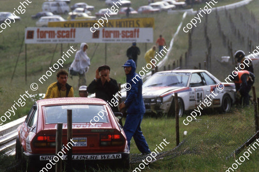 1983 Castrol 1000 82 Alfa Chatz Sanders 94 Nissan Santana vd Linde rain off (courtesy Roger Swan) (3)