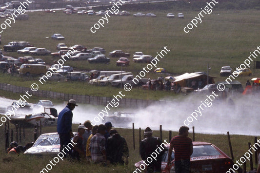 1983 Castrol 1000 82 rain off at Barbeque Arnold Chatz Eric Sanders Alfa 94 Van der Linde Santana Skyline (courtesy Roger Swan) (2)