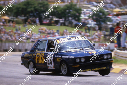 1983 Castrol 1000 85 Cliff Coetzee, Paul Cox BMW 535i (courtesy Roger Swan)