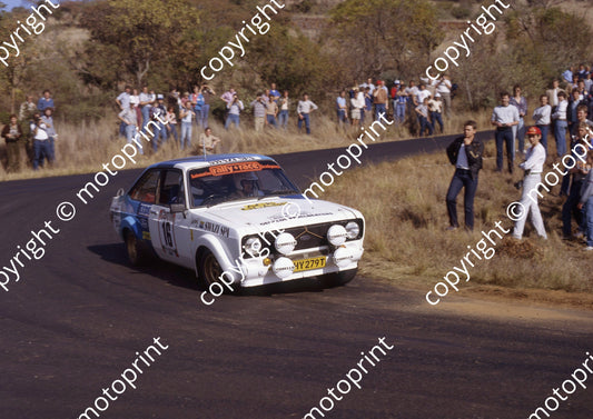 1983 Castrol Intnl 16 Herbie Denton, Basil Anderson confirm nav Escort (courtesy Roger Swan) (1)