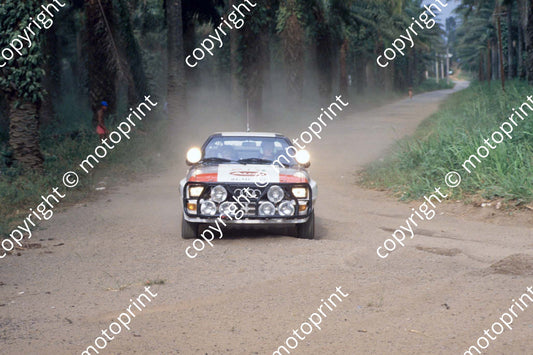 1983 Ivory Coast 1 Hannu Mikkola, Arne Hertz Audi Quattro A2 (courtesy Roger Swan) (1)