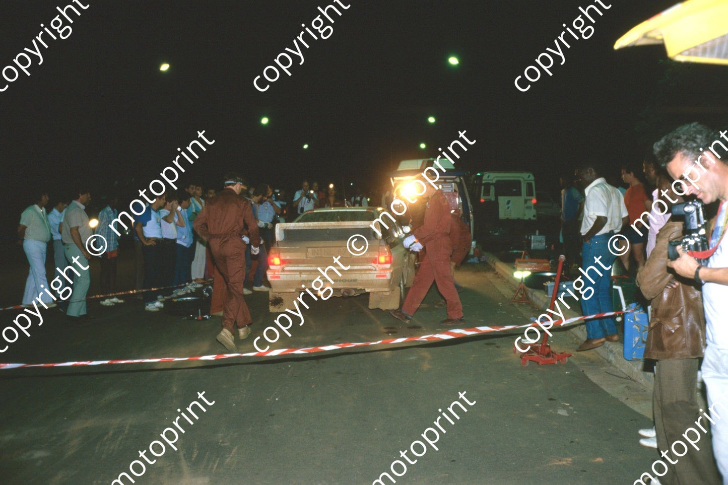 1983 Ivory Coast 1 Hannu Mikkola, Arne Hertz Audi Quattro, major night service(courtesy Roger Swan) (11)