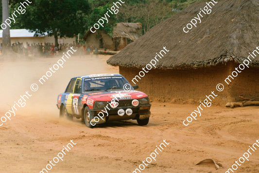 1983 Ivory Coast 7 Alain Ambrosino, Daniel Le Saux Peugeot 505 STi(courtesy Roger Swan) (50)