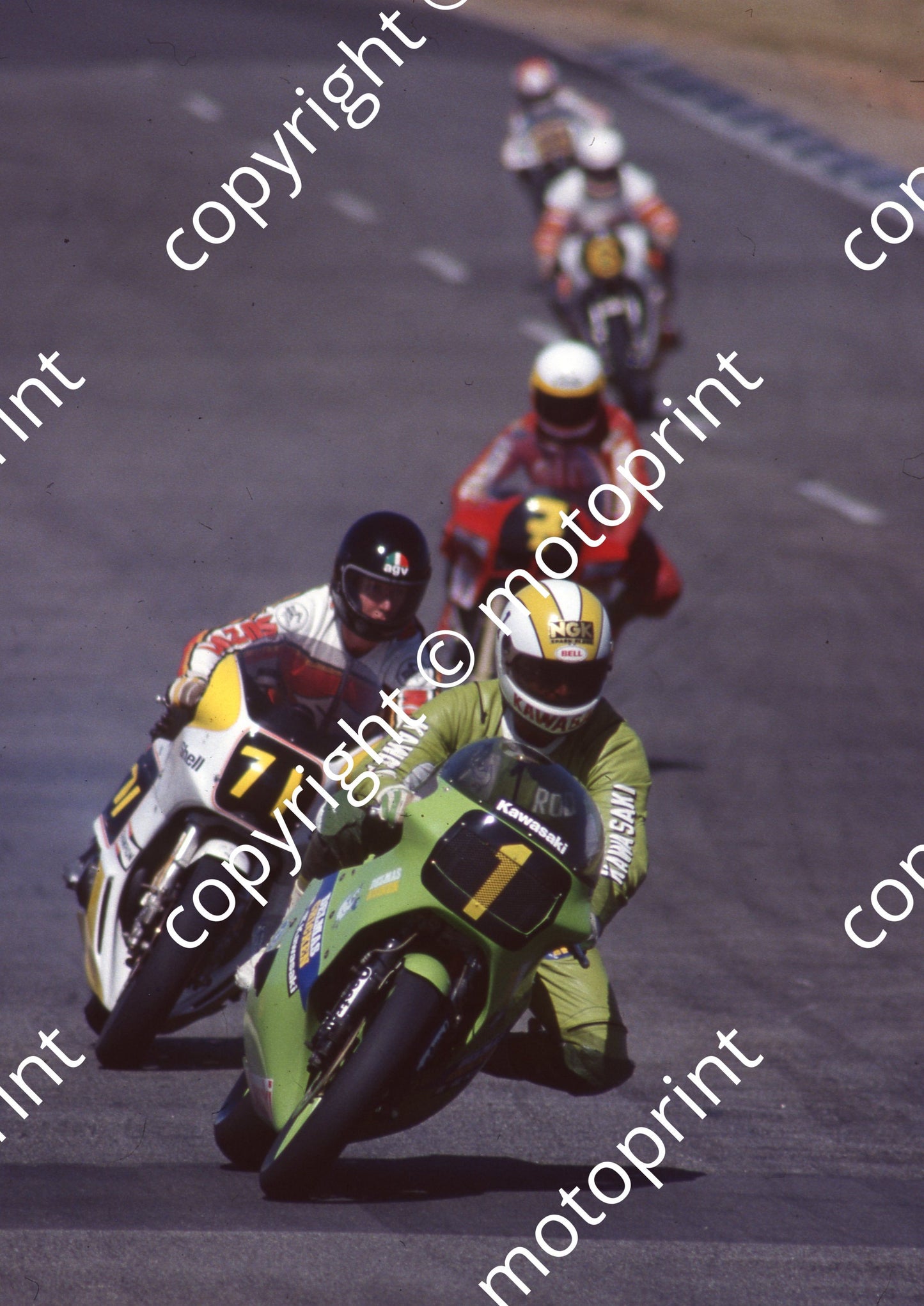 1983 Kya 1 Rod Gray Kawasaki  71 Dave Hiscock Suzuki (Colin Watling Photographic) (2)
