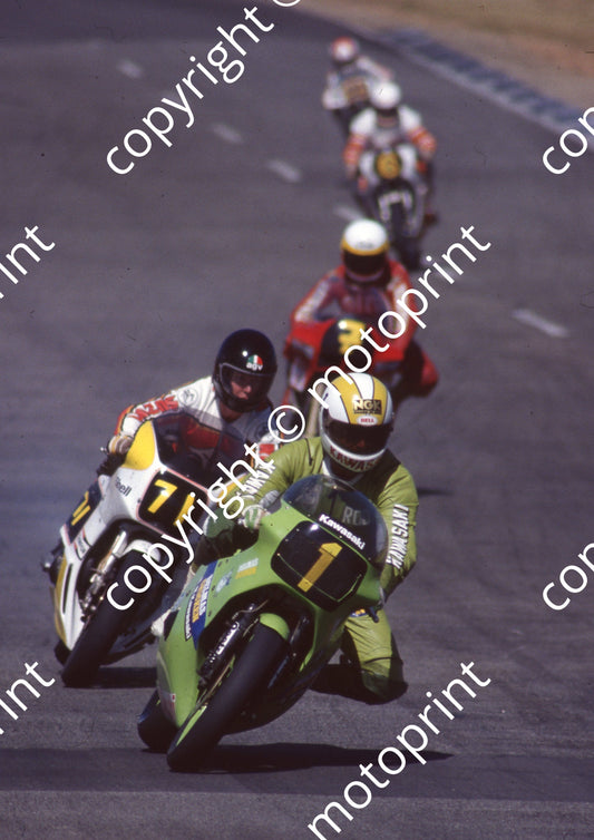 1983 Kya 1 Rod Gray Kawasaki  71 Dave Hiscock Suzuki (Colin Watling Photographic) (2)