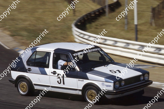 1983 Kya Apr Gp 1 V51 Geoff Mortimer  NOTE SHORT SLEEVED SHIRT Golf 1800 GTi (courtesy Roger Swan) (5)
