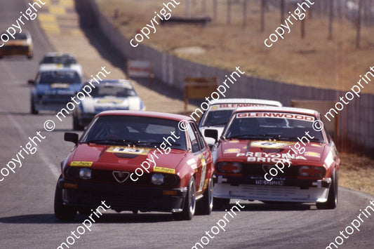 1983 Kya Lodge 2hr Sept T13 Chatz M Bianco V6 Abel D_Oliveira Alfa GTV6s (courtesy Roger Swan)