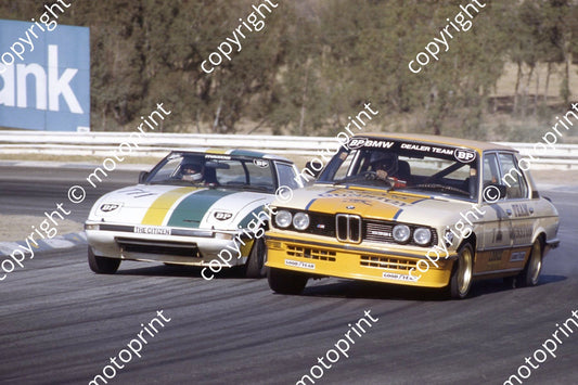 1983 Kya Repl Day Gp 1 T11 Ben Morgenrood RX7 T1 Tony Viana BMW 535i (courtesy Roger Swan)