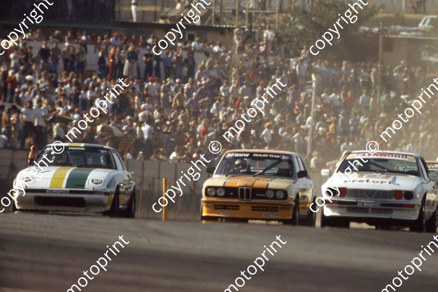 1983 Kya Repl Day Gp 1 T11 Ben Morgenrood RX7 T1 Tony Viana BMW T6 Abel D_ Oliveira GTV6 RACE OVER (courtesy Roger Swan)