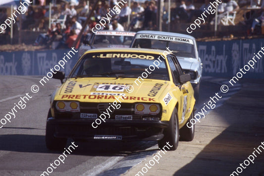 1983 Kya Repl Day Gp 1 V46 Willie van Zyl Alfa GTV2000 (courtesy Roger Swan)