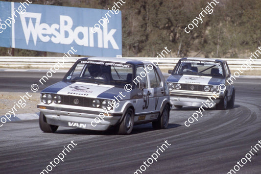 1983 Kya Repl Day Gp 1 V51 Geoff Mortimer V50 Sarel van der Merwe Golf 1800GTi (courtesy Roger Swan (2)