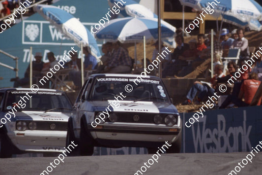 1983 Kya Repl Day Gp 1 V51 Geoff Mortimer V50 Sarel van der Merwe Golf 1800GTi (courtesy Roger Swan) (3)