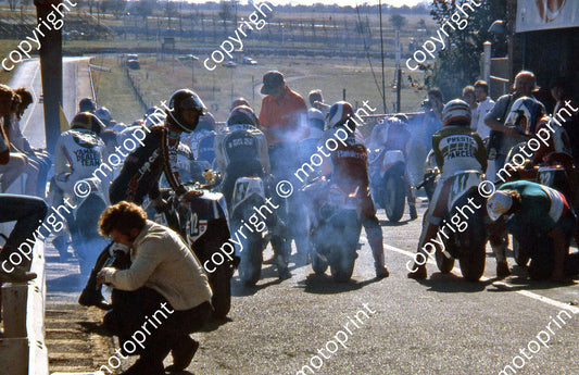 1983 MC 250s practice wait rear view, 39 Jimmy Rodger, 12 Balde. 2 Cornu, 41 Rob Petersen