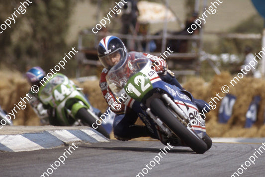 1983 MC SA GP 250 12  Jean Francois Balde Chevallier 44 Herve Guilleux Kawasaki (permission Roger Swan) (3)