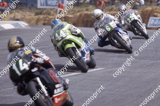 1983 MC SA GP 250 14 Fernandez Bartol, 44 Giulleux Kawasaki 1 Tournadre Yamaha (permission Roger Swan) 115