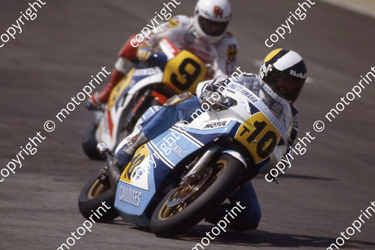 1983 MC SA GP 500 10 M Fontan Yamaha 9 R Haslam Honda (permission Roger Swan) (137)