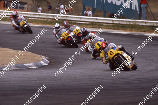 1983 MC SA GP 500 12 Boet van Dulmen Suzuki 29 Roche Honda 16 Paci Honda 1 Uncini 6 Mamola Suzukis  (permission Roger Swan)(37)