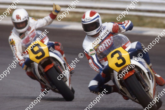 1983 MC SA GP 500 3 F Spencer 9 R Haslam Hondas (permission Roger Swan) (8)