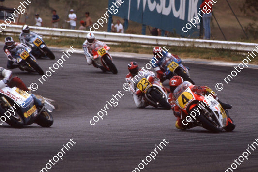 1983 MC SA GP 500 4 Roberts 23 Billotti 19 Von Muralt 15 Pellandini 18 Becheroni 10 Fontan (permission Roger Swan) (39)
