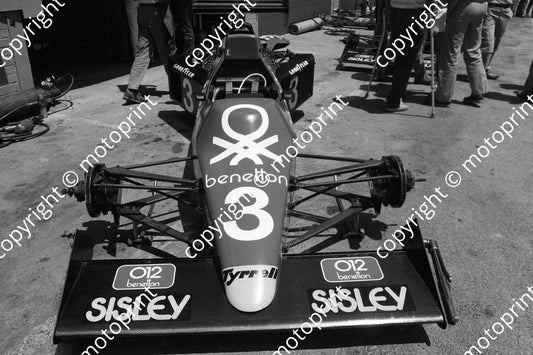 1983 SA GP 3  Michele Alboreto Tyrrell 012 (permission Malcolm Sampson Motorsport Photography)