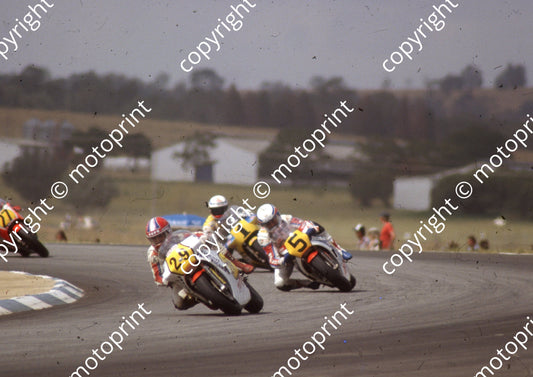 1983 SA GP 500cc 29 Keith Huewen Suzuki check 5 Marco Lucchinelli Honda 1 Franco Uncini Suzuki(Colin Watling Photographic) (13)