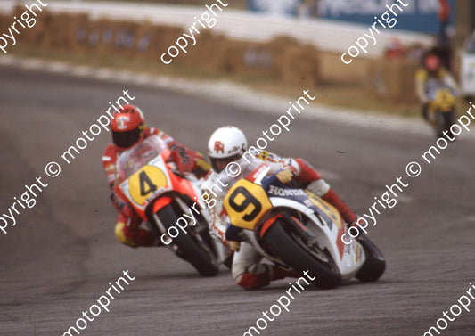 1983 SA GP 500cc  9 Ron Haslam Honda 4 Kenny Roberts Yamaha (Colin Watling Photographic) (3)