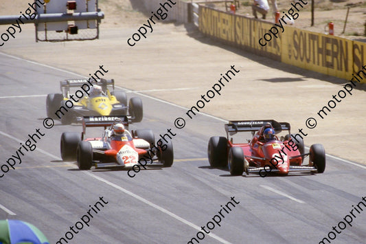 1983 SS SA GP 27 Patrick Tambay 22 Andrea de Cesaris 15 Alain Prost (Courtesy Roger Swan) 443