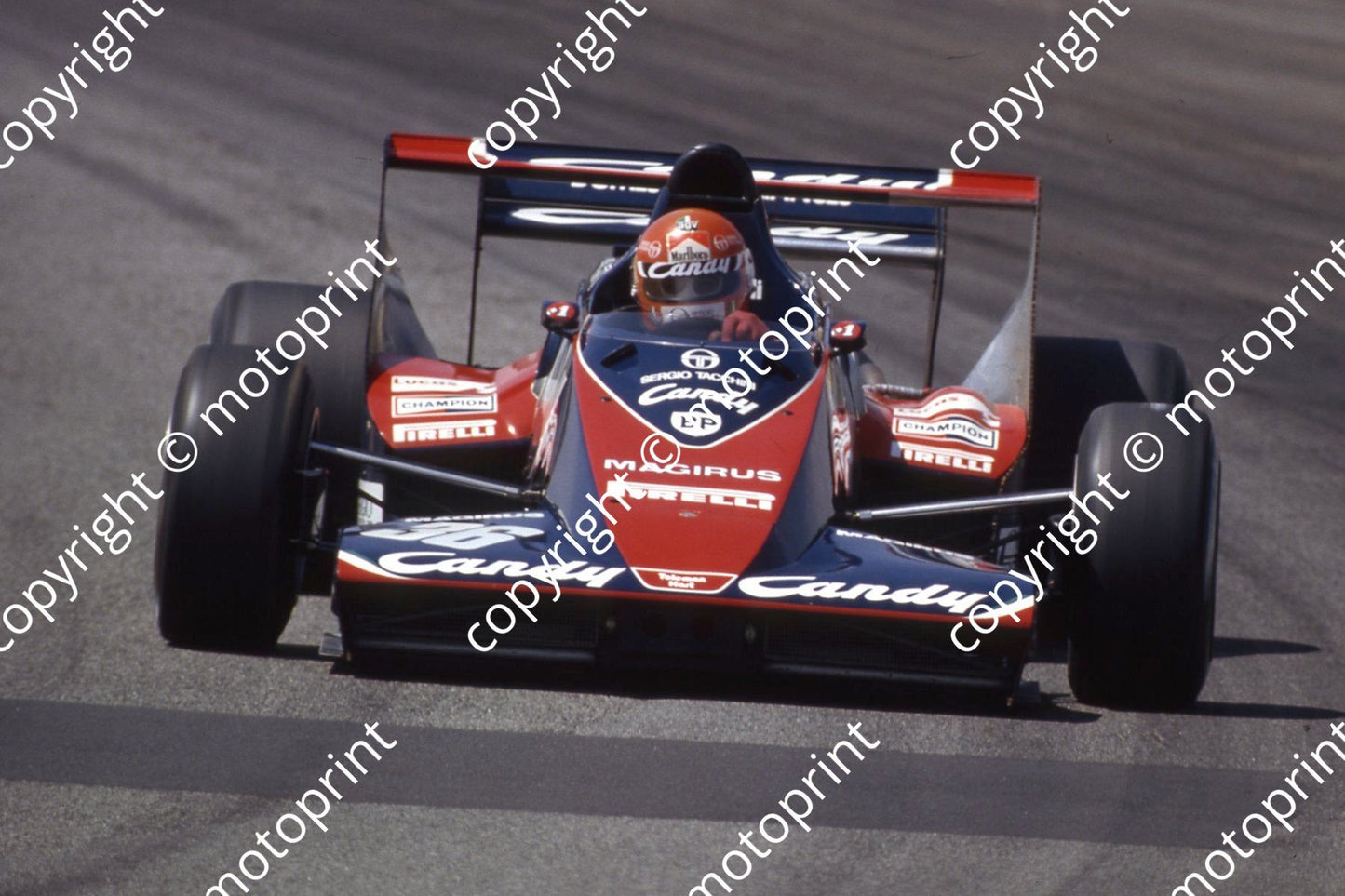1983 SS SA GP 36 Bruno Giacomelli Toleman TG183 Hart (Courtesy Roger Swan) (1)