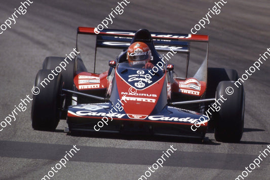1983 SS SA GP 36 Bruno Giacomelli Toleman TG183 Hart (Courtesy Roger Swan) (1)