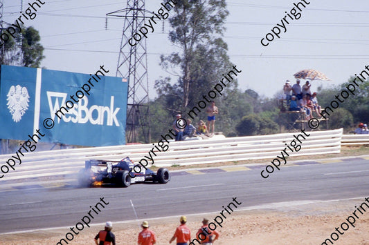 1983 SS SA GP 36 Bruno Giacomelli Toleman TG183 Hart engine blown (Courtesy Roger Swan) (1)