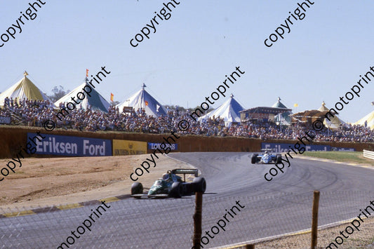 1983 SS SA GP 4 Danny Sullivan Tyrrell 26 Raul Boesel Ligier Esse  (Courtesy Roger Swan)469