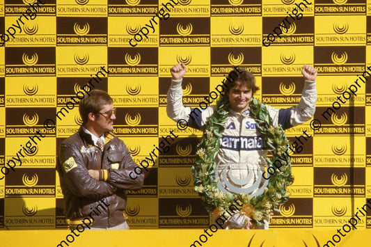 1983 SS SA GP podium Nelson Piquet world Champion (Courtesy Roger Swan) 609