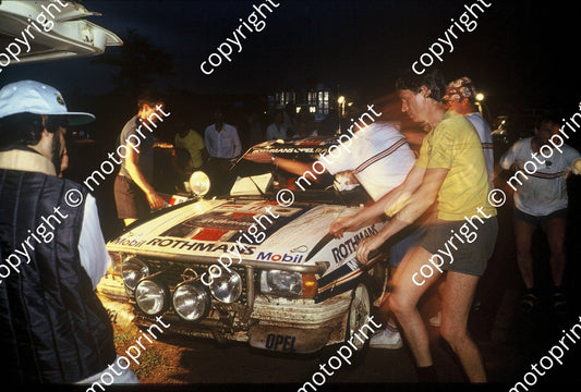 1983 Safari 11 Rauno Aaltonen, Lofty Drews Opel Ascona 400 night service (courtesy Roger Swan) (1)