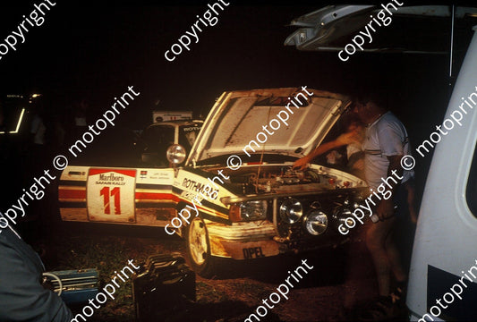 1983 Safari 11 Rauno Aaltonen, Lofty Drews Opel Ascona 400 night service (courtesy Roger Swan) (2)