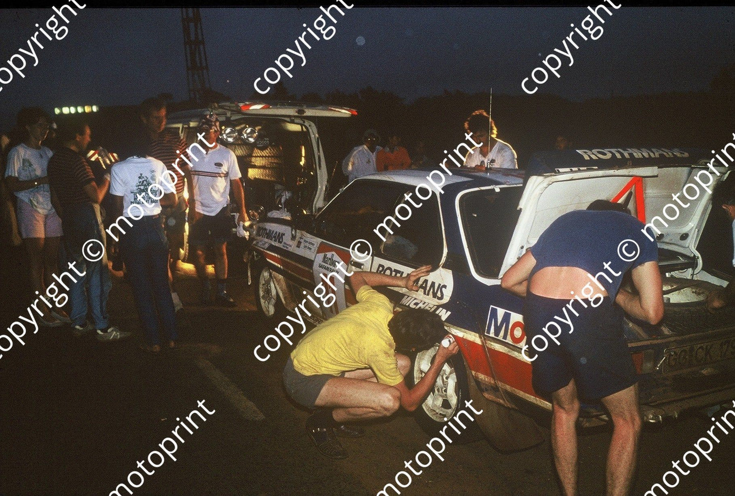 1983 Safari 11 Rauno Aaltonen, Lofty Drews Opel Ascona 400 night service (courtesy Roger Swan) (5)