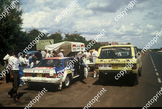 1983 Safari 12 Jayant Shah, Aslam Kahn Nissan 240RS 14 Rob Collinge, Stuart Pegg Range Rover (courtesy Roger Swan) (641)