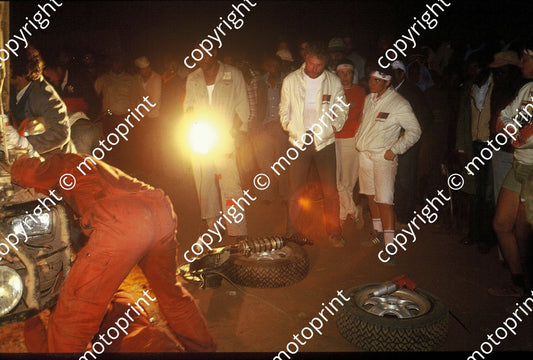 1983 Safari 1 Michele Mouton, Fabrizia Pons Audi Quattro A1 night service (courtesy Roger Swan) (10)