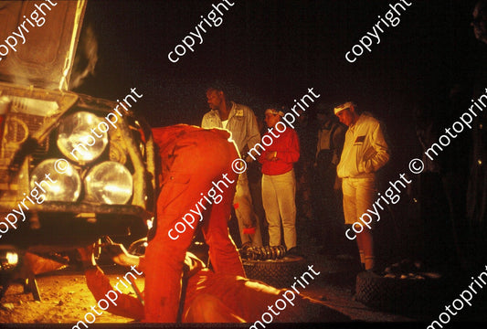 1983 Safari 1 Michele Mouton, Fabrizia Pons Audi Quattro A1 night service (courtesy Roger Swan) (12)