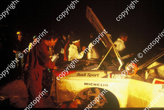 1983 Safari 1 Michele Mouton, Fabrizia Pons Audi Quattro A1 night service (courtesy Roger Swan) (16)