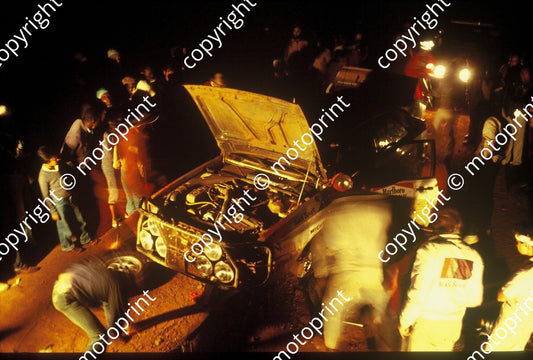 1983 Safari 1 Michele Mouton, Fabrizia Pons Audi Quattro A1 night service (courtesy Roger Swan) (20)
