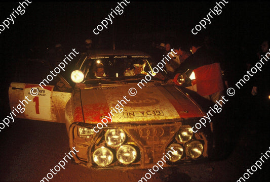 1983 Safari 1 Michele Mouton, Fabrizia Pons Audi Quattro A1 night service (courtesy Roger Swan) (33)