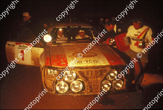 1983 Safari 1 Michele Mouton, Fabrizia Pons Audi Quattro A1 night service (courtesy Roger Swan) (37)