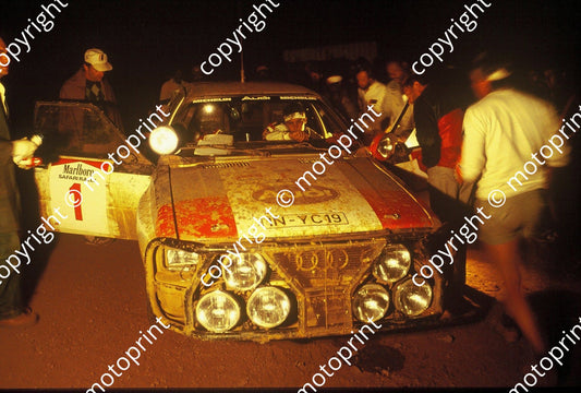1983 Safari 1 Michele Mouton, Fabrizia Pons Audi Quattro A1 night service (courtesy Roger Swan) (41)
