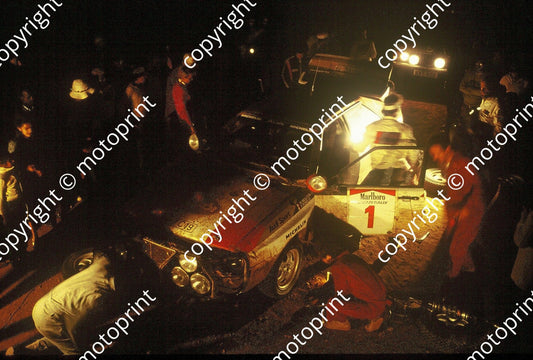 1983 Safari 1 Michele Mouton, Fabrizia Pons Audi Quattro A1 night service (courtesy Roger Swan) (9)