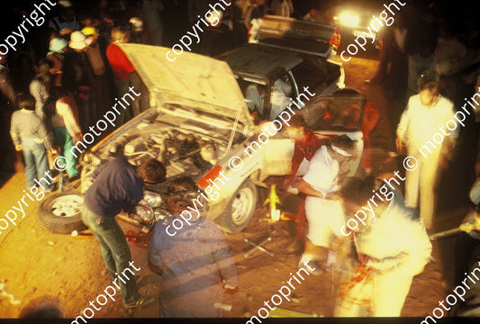 1983 Safari 1 Michele Mouton, Fabrizia Pons Audi Quattro A1 night service not sharp (courtesy Roger Swan) (14)